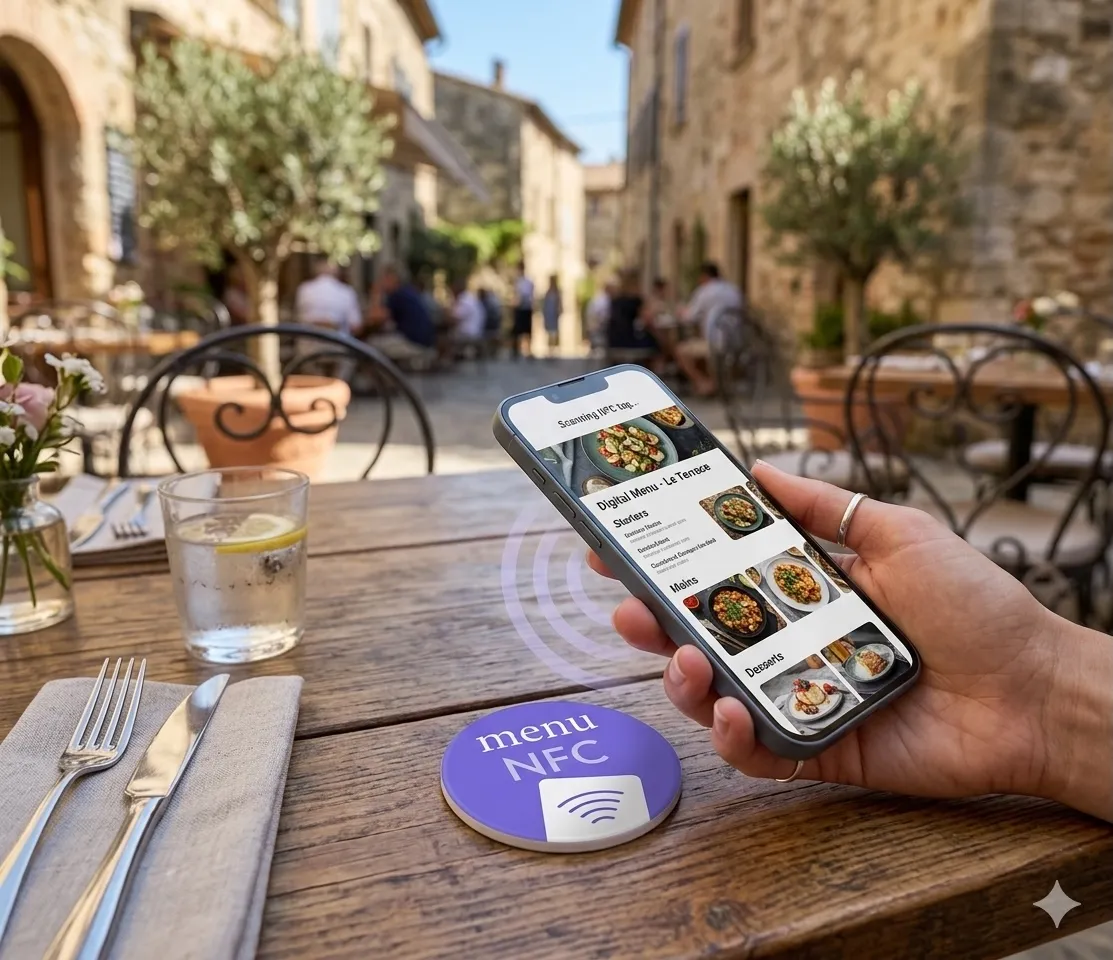 Restaurante con carta digital NFC